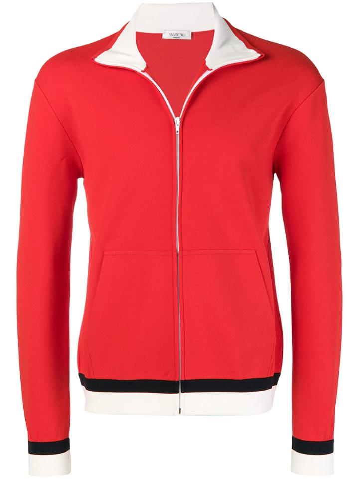 Valentino Zipped Sweatshirt - Red