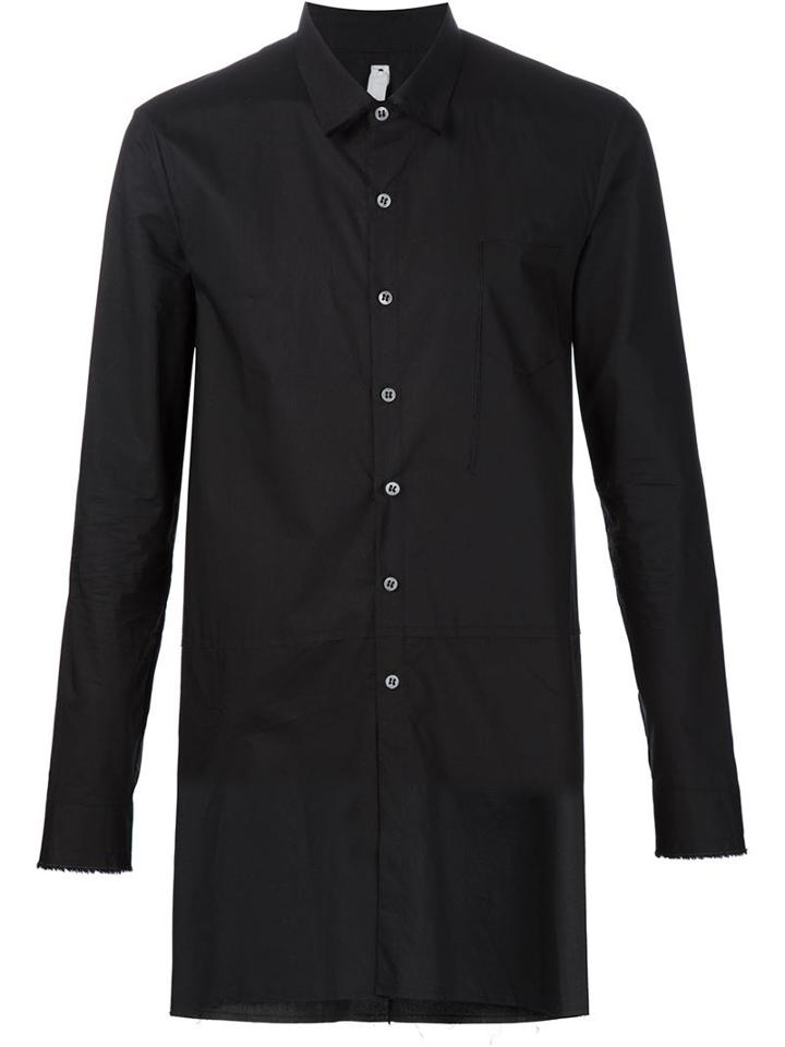 Damir Doma Longline Shirt, Men's, Size: Medium, Black, Cotton