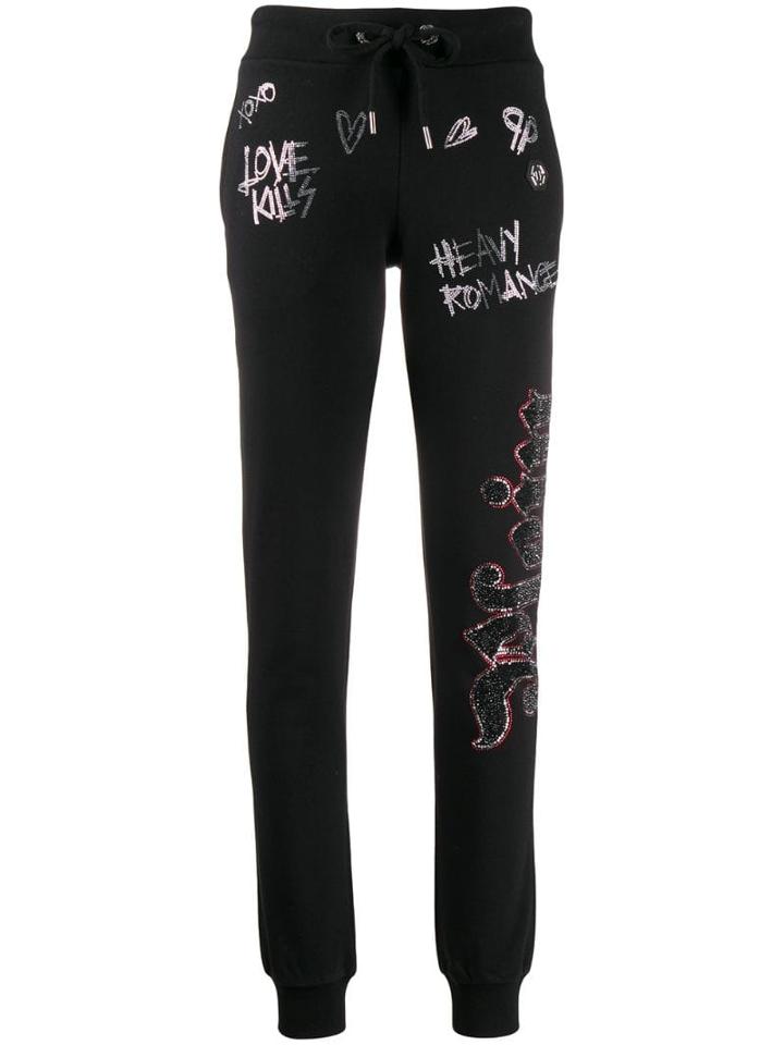 Philipp Plein Gothic Plein Jogging Trousers - Black