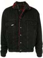 Represent Tartan-lined Denim Jacket - Grey