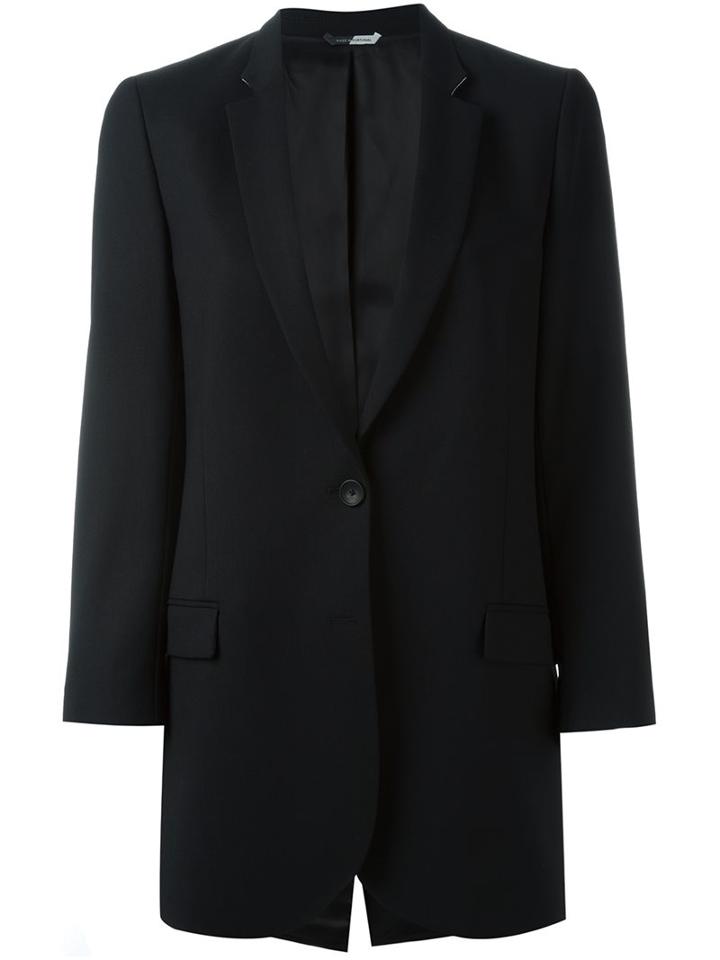 Ps By Paul Smith Classic Long Blazer, Women's, Size: 42, Black, Acetate/viscose/wool