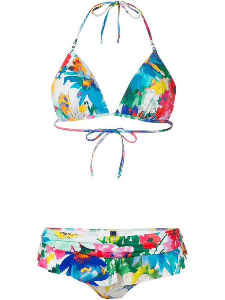 Polo Ralph Lauren Floral Print Bikini, Women's, Size: Medium, Polyester/nylon/spandex/elastane