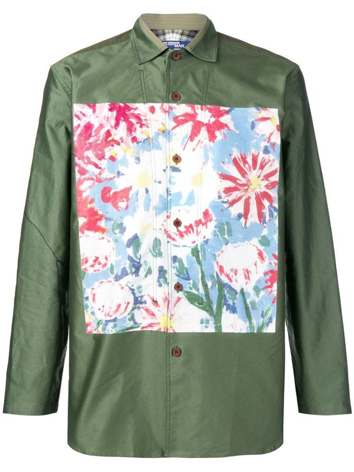 Junya Watanabe Man Graphic Print Shirt - Green