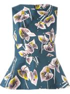 Marni Floral Peplum Tank Top