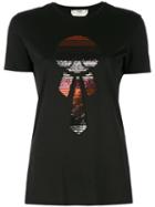 Fendi - Sequin Embroidered T-shirt - Women - Cotton/polyester - 38, Black, Cotton/polyester