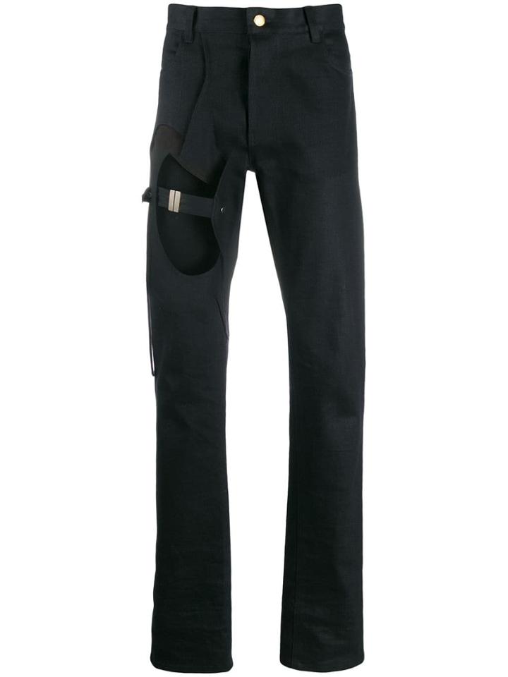 Zilver Open Leg Trouser In Bci Cotton - Black