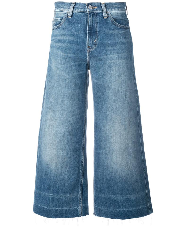 Levi's Wide Leg Cropped Jeans, Women's, Size: 27, Blue, Cotton
