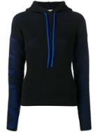 Kenzo Hooded Ribbed Knit Sweater - Black