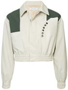 Kiko Kostadinov Cropped Bomber Jacket - Nude & Neutrals