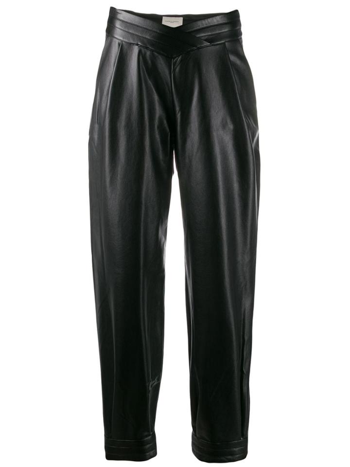 Giuseppe Di Morabito Leather Look Trousers - Black
