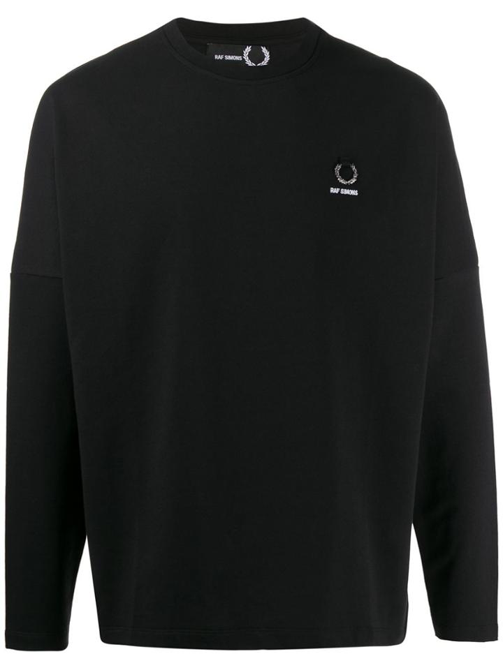 Raf Simons X Fred Perry Photographic Print Sweatshirt - Black