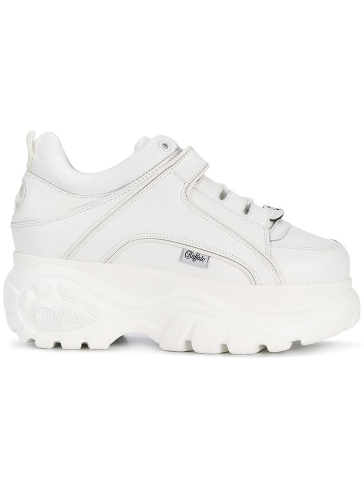 Buffalo Platform Lace Up Trainers - White