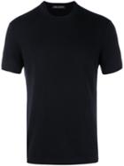Neil Barrett Crewneck T-shirt, Men's, Size: Small, Blue, Wool/cashmere/silk