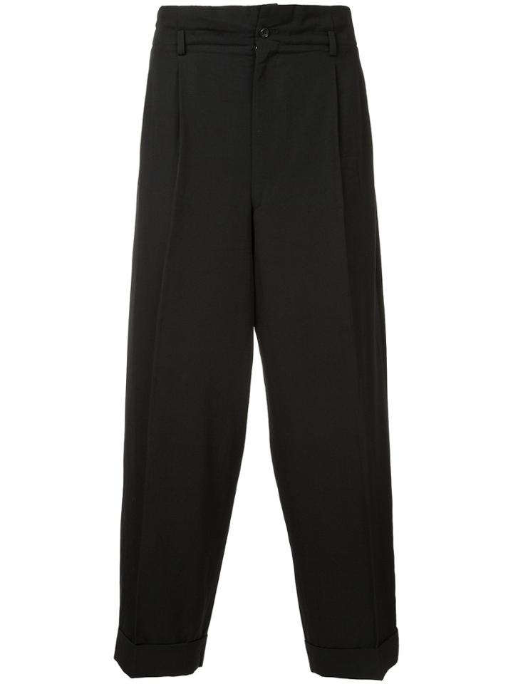 Comme Des Garçons Vintage Tapered Tailored Trousers - Black