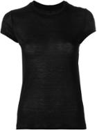 Rick Owens Round Neck Sheer T-shirt - Black