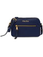 Miu Miu Textured Compact Shoulder Bag - Blue