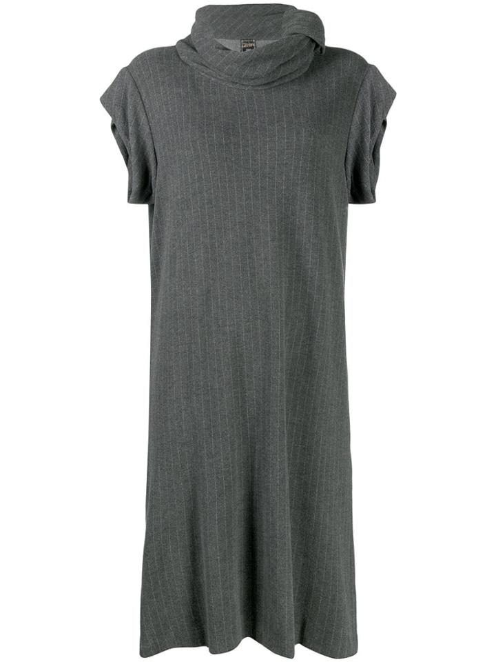 Jean Paul Gaultier Pre-owned 1990's Pinstriped Midi Dress - Grey