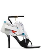 Off-white White, Black And Blue Heeled Runner 100 Sandals