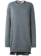 No21 Jeweled Collar Sweater Dress