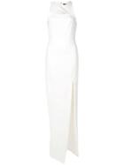Likely Thigh-high Slit Fitted Dress - White