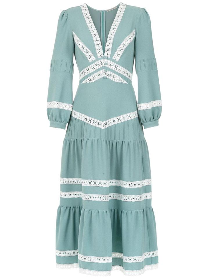Martha Medeiros Nervuras Midi Dress - Green