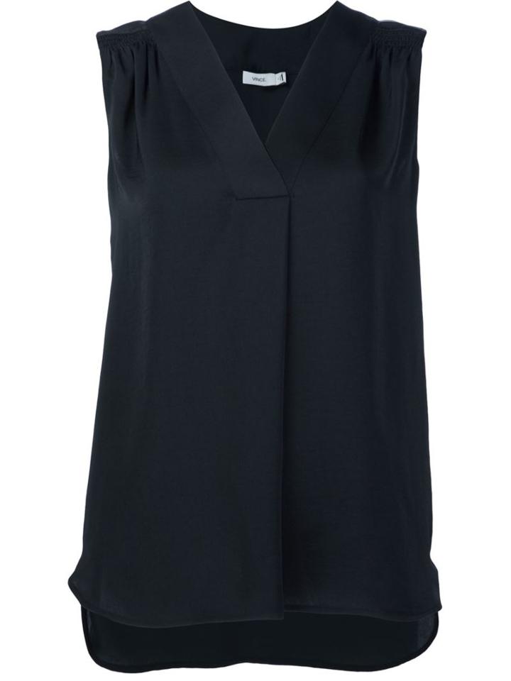 Vince Pleated Shoulder Tank