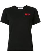 Comme Des Garçons Play Embroidered Heart T-shirt - Black