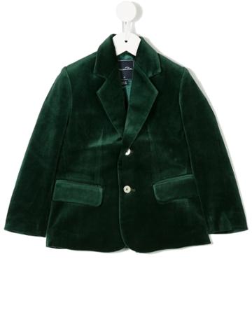 Oscar De La Renta Kids Velvet Blazer - Green