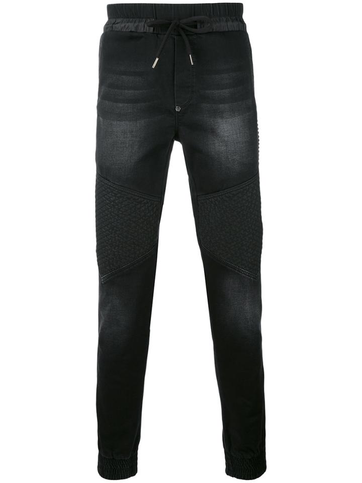 Philipp Plein Washed Slim-fit Jeans - Black