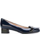 Tod's Chunky Heel Fringe And Buckle Detail Loafer