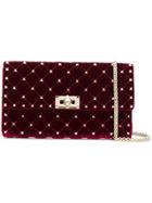 Valentino Rockstud Spike Chain Bag - Red