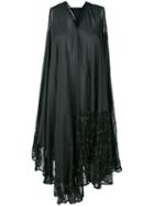 Area Di Barbara Bologna Floral Insert Dress, Women's, Black, Cotton