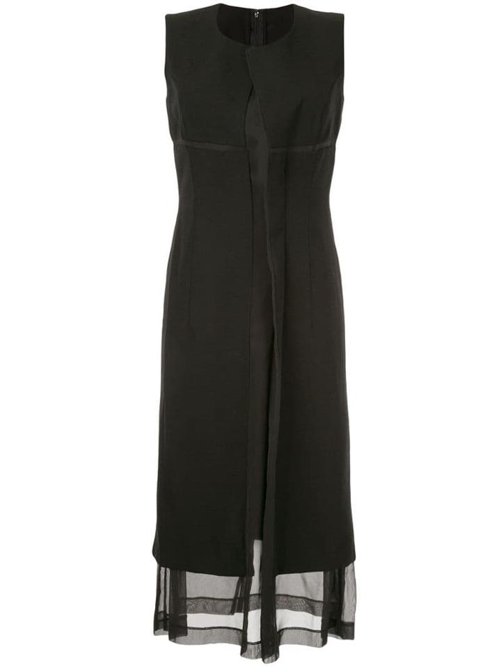 Comme Des Garçons Pre-owned Sheer Panel Dress - Black