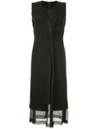 Comme Des Garçons Pre-owned Sheer Panel Dress - Black
