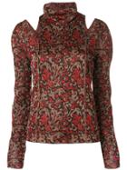 Chloé Roll Neck Cut Out Sweater - Brown