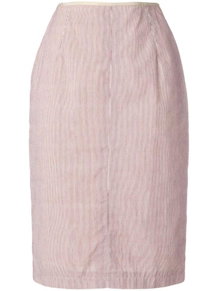 Jean Paul Gaultier Pre-owned Striped Pencil Skirt - Neutrals