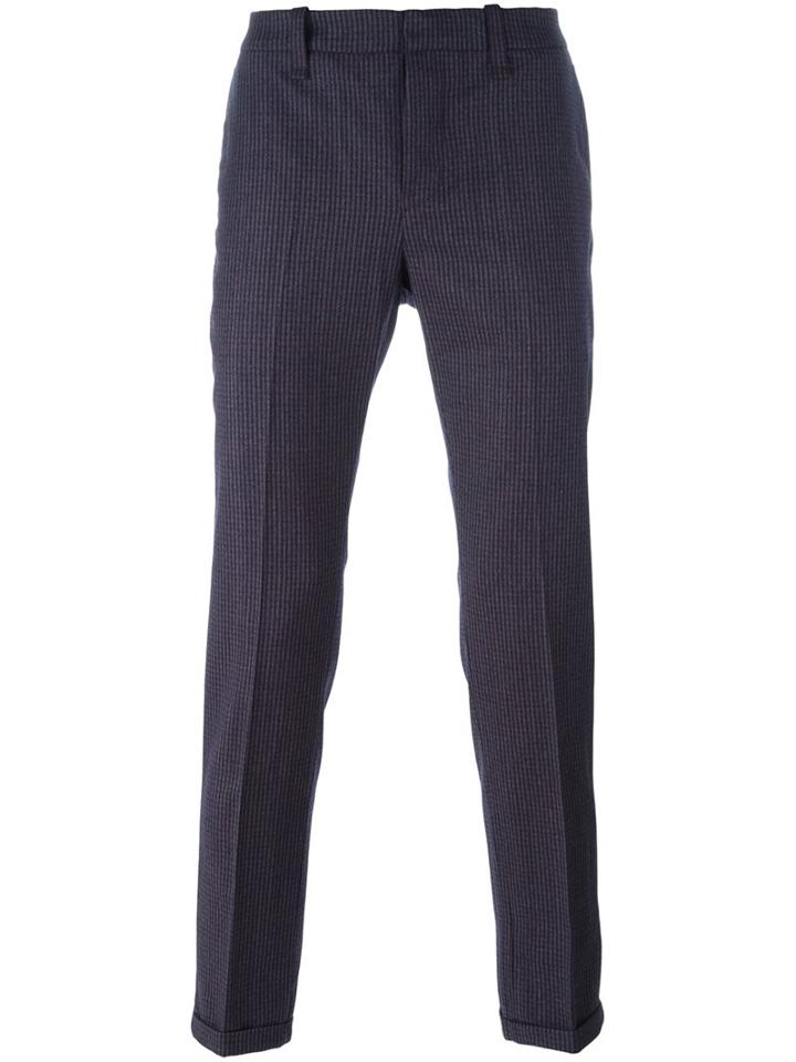 Dondup Plaid 'gaucho' Tapered Trousers