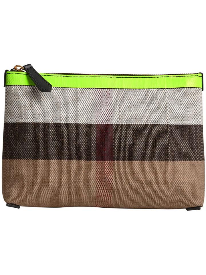 Burberry Medium Check Pouch - Black