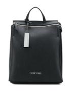 Calvin Klein Sided Faux-leather Backpack - 001 Black