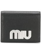 Miu Miu Logo Wallet - Black