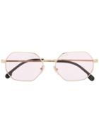 Versace Eyewear Faceted Sunglasses - Gold