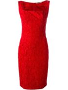 Ermanno Scervino Fitted Lace Jacquard Dress