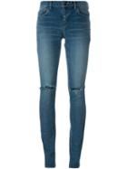 Saint Laurent Washed Skinny Jeans, Women's, Size: 27, Blue, Cotton/spandex/elastane