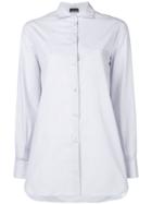 Ermanno Ermanno Pinstriped Pearl Button Shirt - White