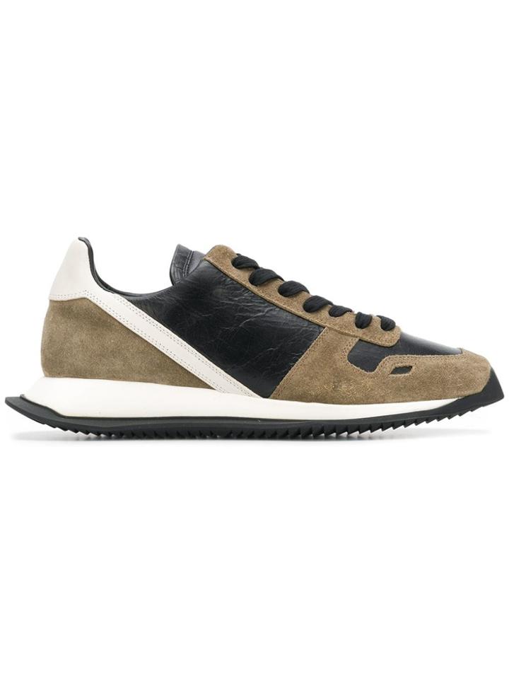 Rick Owens Panelled Lace-up Sneakers - Nude & Neutrals