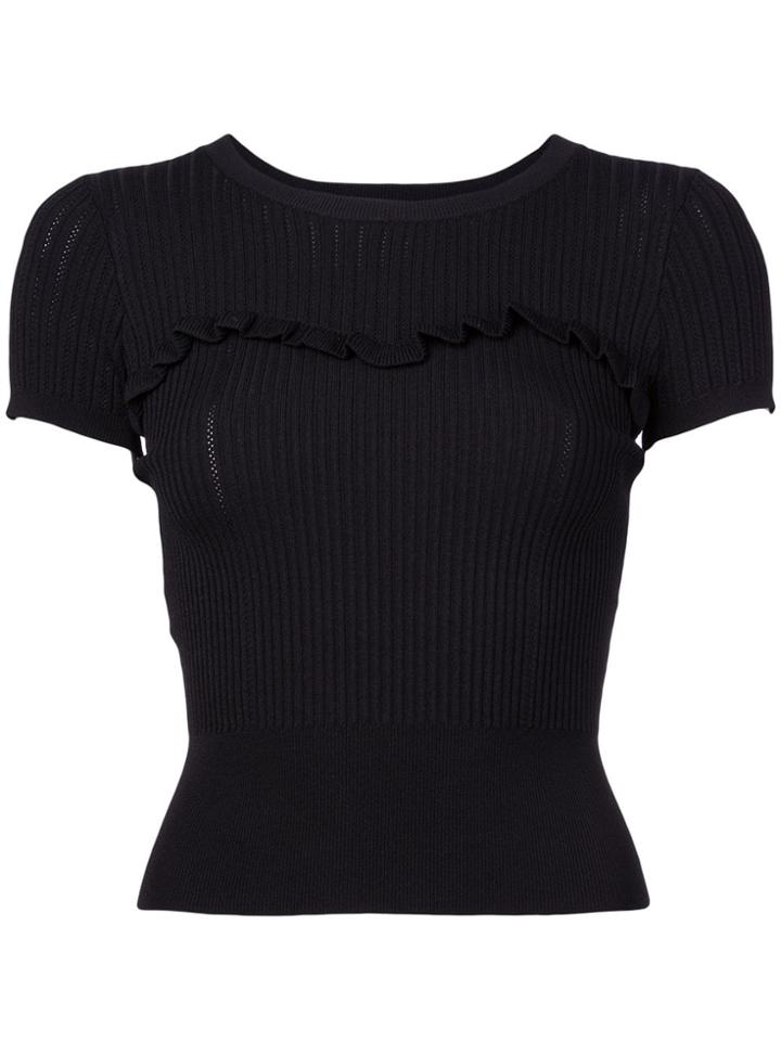 Cinq A Sept Cropped T-shirt - Black