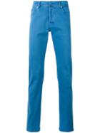 Kiton - Slim-fit Trousers - Men - Cotton/spandex/elastane - 33, Blue, Cotton/spandex/elastane