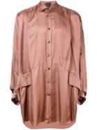 Ann Demeulemeester Long-sleeve Flared Shirt - Brown