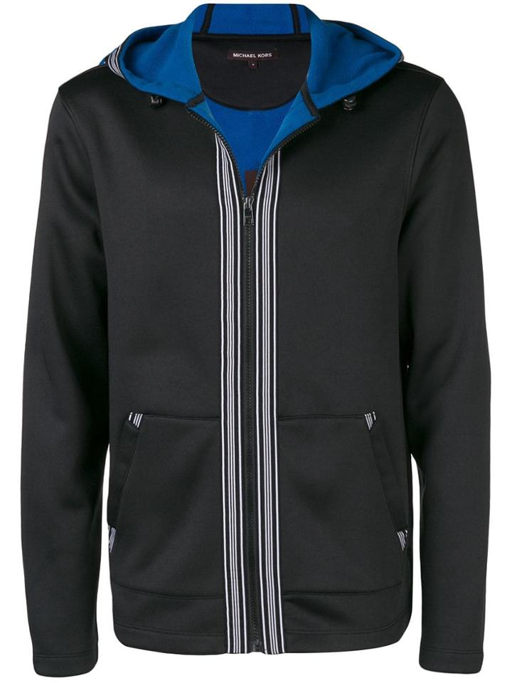 Michael Michael Kors Stripe Trim Hoodie - Black