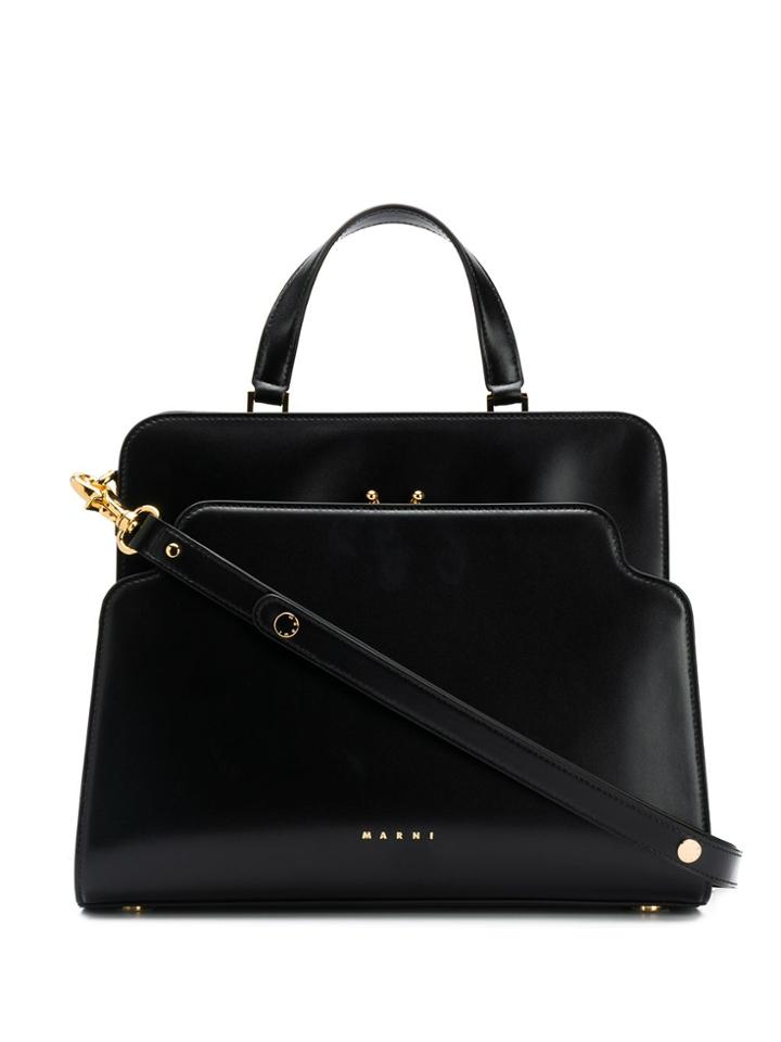 Marni Top Handle Tote - Black